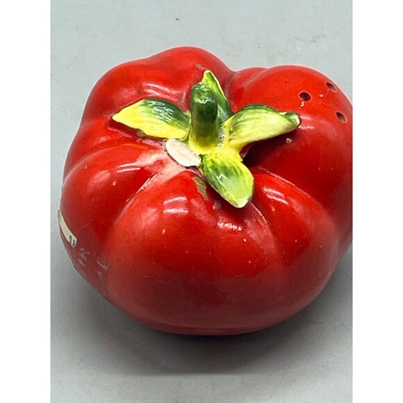 Holt Howard pepper shaker tomato glass green red length 2.5" width 3" READ - Picture 3 of 7